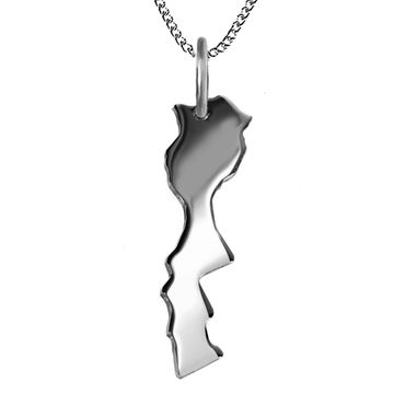 Pendentif argent Maroc personnalisé - 2553