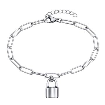Bracelet cadenas acier personnalisé - 2621