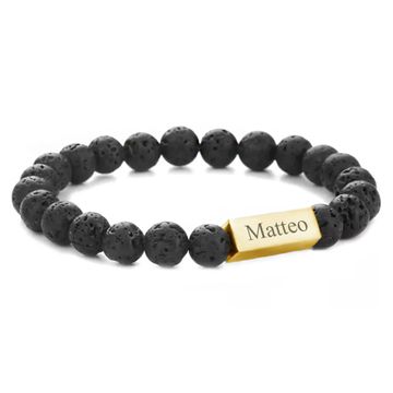 Bracelet pierre de lave personnalisé - 2687