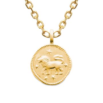 Médaille Lion plaqué or personnalisée - 2679