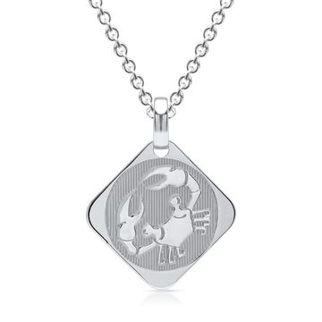 Pendentif zodiaque argent personnalisé - 0924