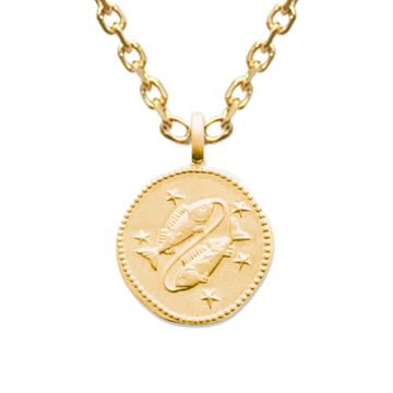 Médaille Poissons plaqué or personnalisée - 2686