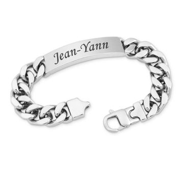 Gourmette acier personnalisée - 0240