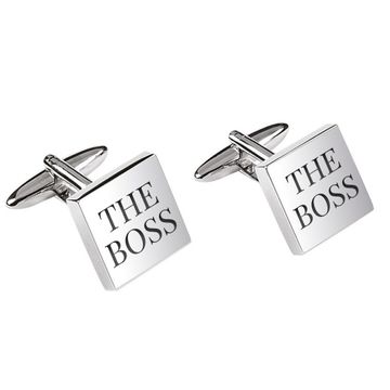 Boutons de manchette carrés personnalisés - 2525