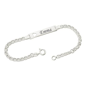 Gourmette argent personnalisée - 0212