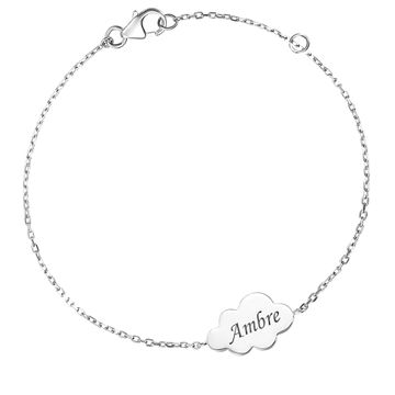Bracelet nuage argent personnalisé - 2449
