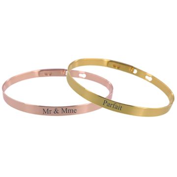 Duo bracelets joncs personnalisés - 1663