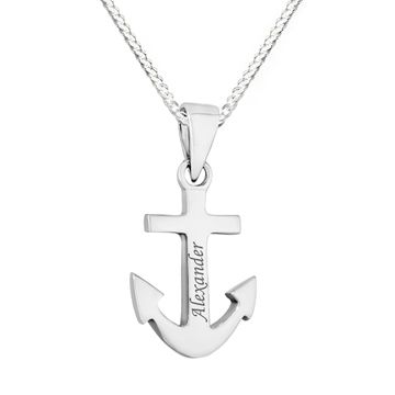 Pendentif ancre argent personnalisé - 2331
