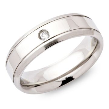 Bague acier femme personnalisée - 0435
