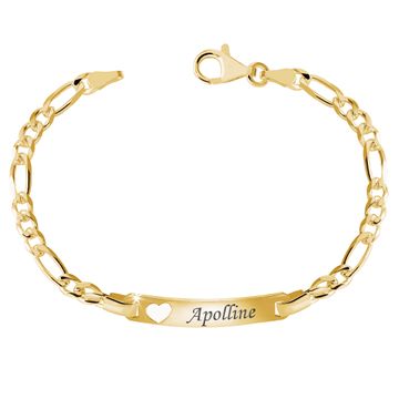 Gourmette argent doré personnalisée - 1811