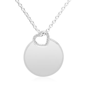 Pendentif coeur argent personnalisé - 2254