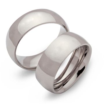Bagues duo acier personnalisées - 0246