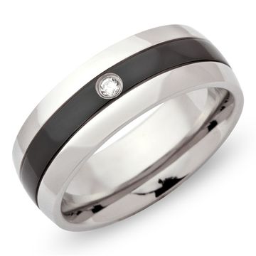 Bague acier femme personnalisée - 0433