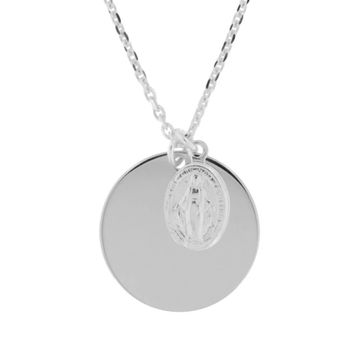 Pendentif religieux argent personnalisé - 2341