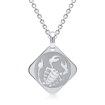 Pendentif zodiaque argent personnalisé - 0928