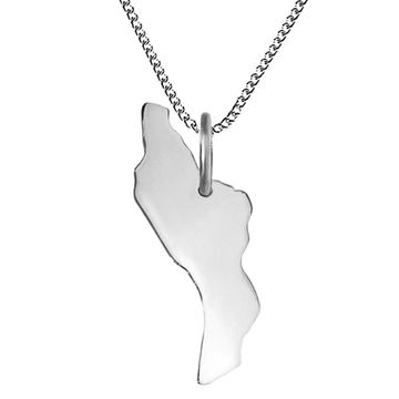 Pendentif argent île d'Oléron personnalisé - 2550