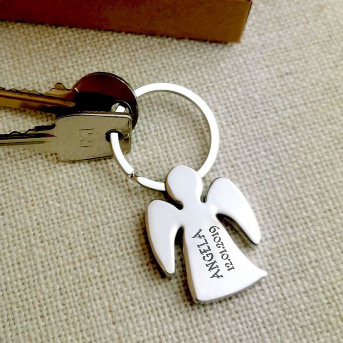 Porte-clés ange, 5cm de hauteur, couleur à choix