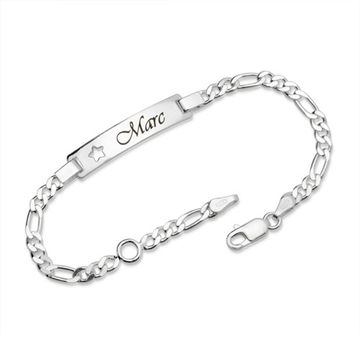 Gourmette argent personnalisée - 0891