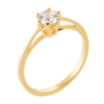 Bague de fiançailles plaqué or personnalisée - 2716