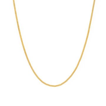 Chaîne maille gourmette plaqué or 1mm - 2614