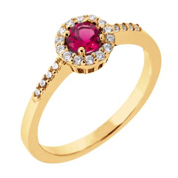 Bague de fiançailles plaqué or personnalisée - 2727