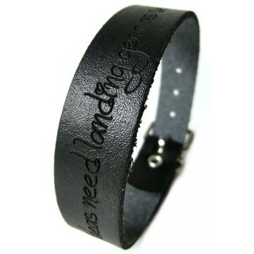 Bracelet cuir noir personnalisé - 1981