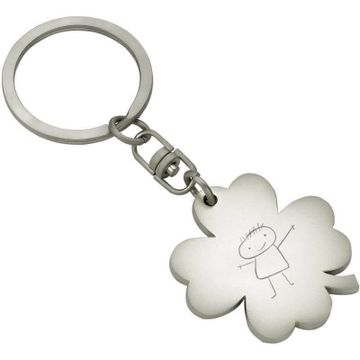 Porte-clé trèfle avec votre dessin - 2631