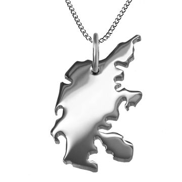 Pendentif argent Danemark personnalisé - 2558