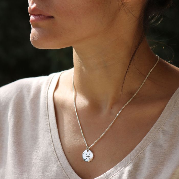Pendentif Médaille Signe Zodiaque POISSON En Argent 925/1000 - Bijoux Neuf Avec étiquettes