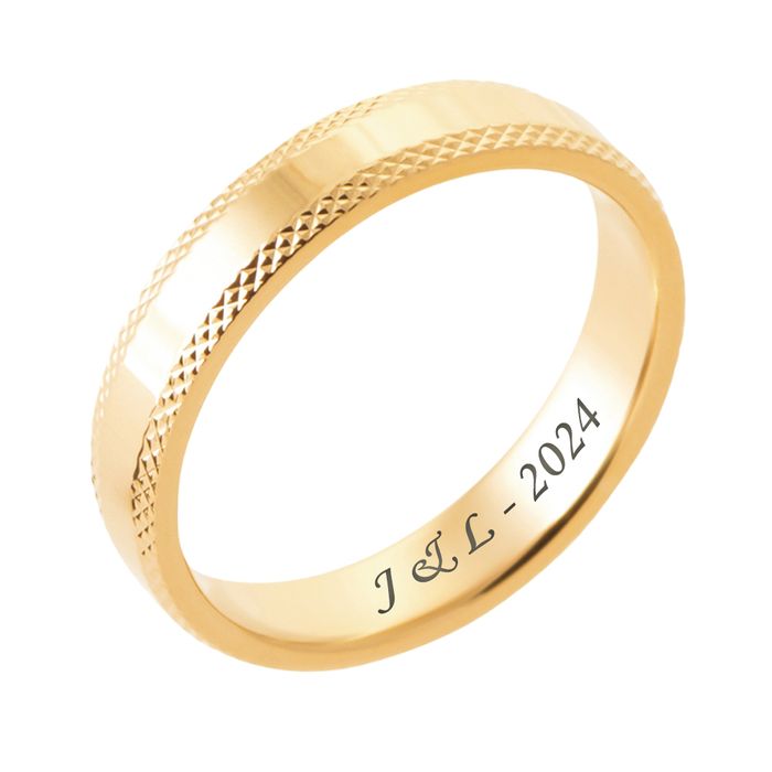 Bague plaqué or personnalisée 2909