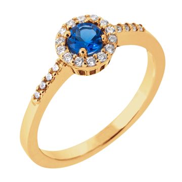 Bague de fiançailles plaqué or personnalisée - 2726