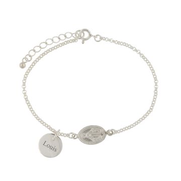 Bracelet médaille miraculeuse personnalisé - 2364