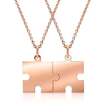 Pendentif argent Puzzle personnalisé -1130