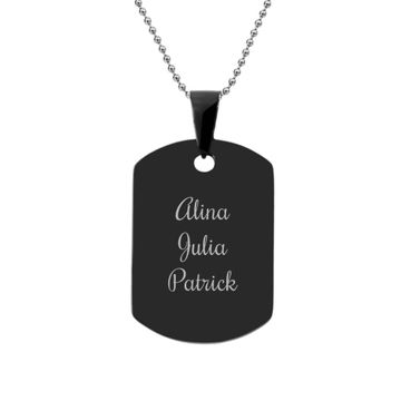 Pendentif dogtag acier personnalisé - 2098