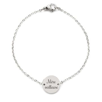 Bracelet pastille argent à graver - 2459