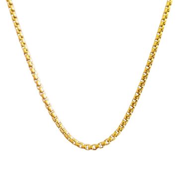 Chaîne vénitienne acier doré 2mm - 2607