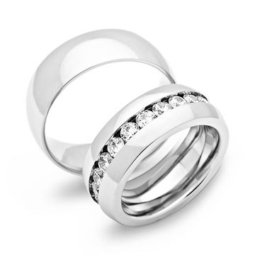 Alliances acier personnalisées - 0332