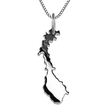 Pendentif argent Norvège personnalisé - 2556