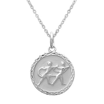 Médaille Gémeaux argent personnalisée – 2786