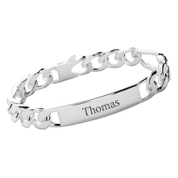 Gourmette argent personnalisée - 2775