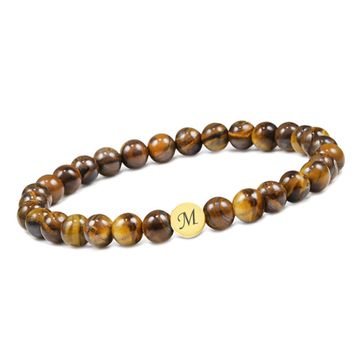 Bracelet œil de tigre personnalisé - 2689