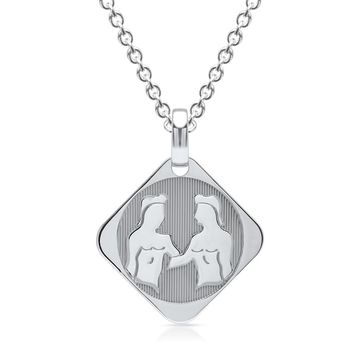 Pendentif zodiaque argent personnalisé - 0923