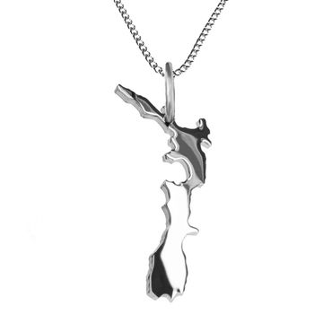 Pendentif argent Nouvelle Zélande personnalisé - 1198