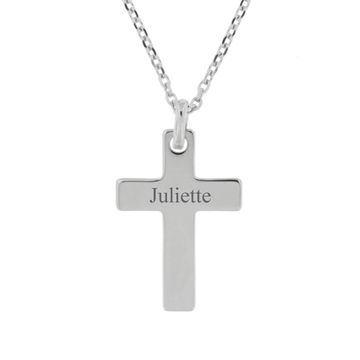 Pendentif croix argent personnalisé - 2350