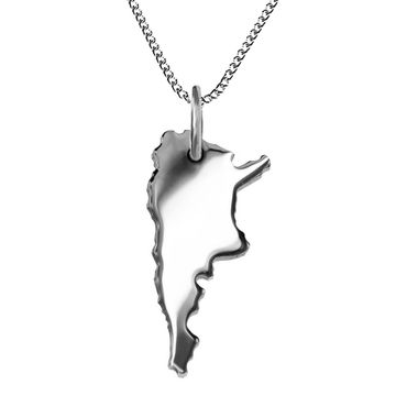 Pendentif argent Argentine personnalisé - 2078