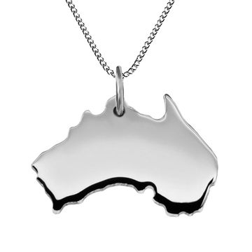 Pendentif argent Australie personnalisé - 1188