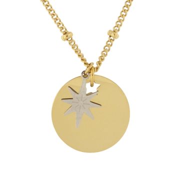 Collier étoile doré personnalisé - 2385