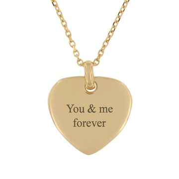 Pendentif coeur plaqué or personnalisé - 2354