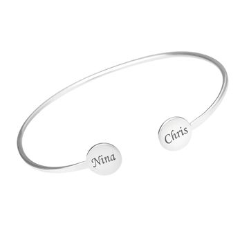 Jonc argent personnalisé - 2919