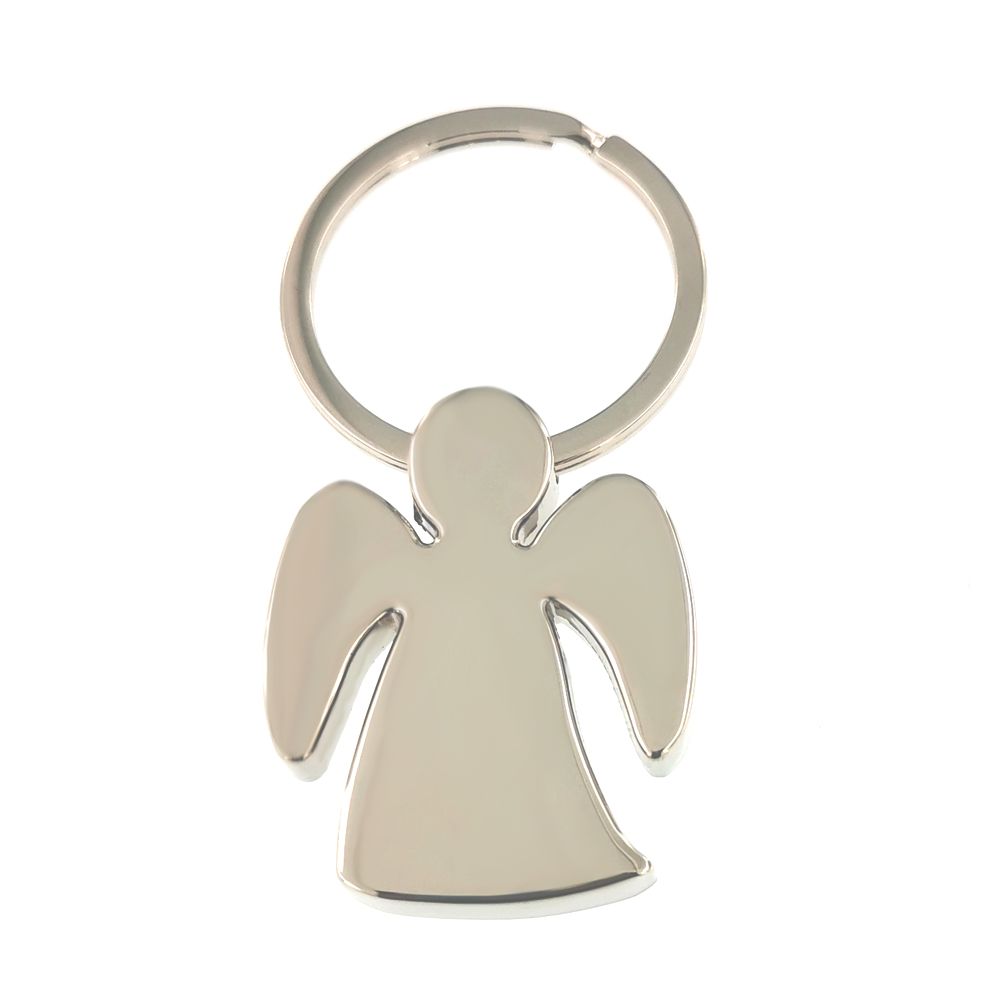 Porte-clés pendentif en forme de cœur et d'ange, Antique, couleur